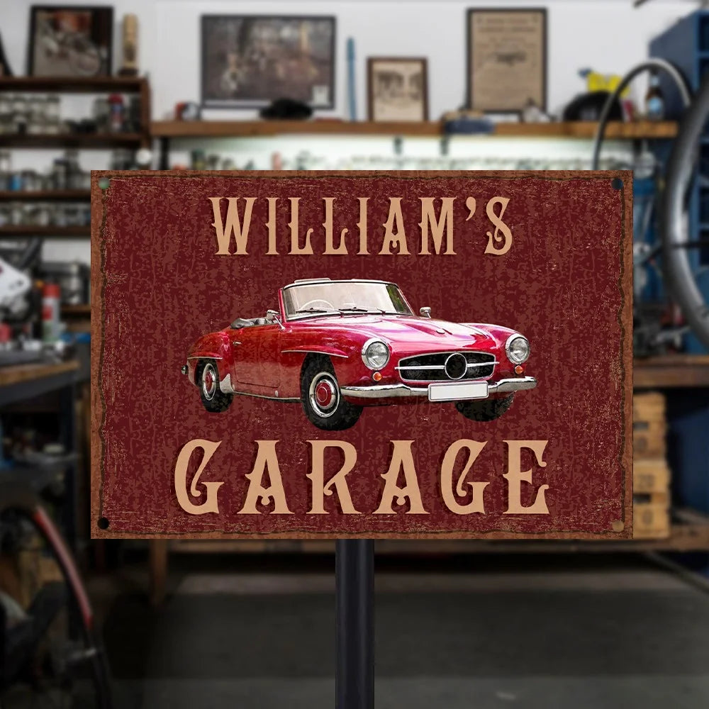 Personalized Garage Sign with Custom Name