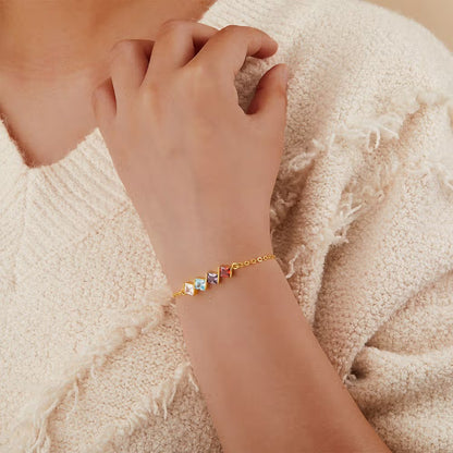 Personalized Family Birthstones Bracelet