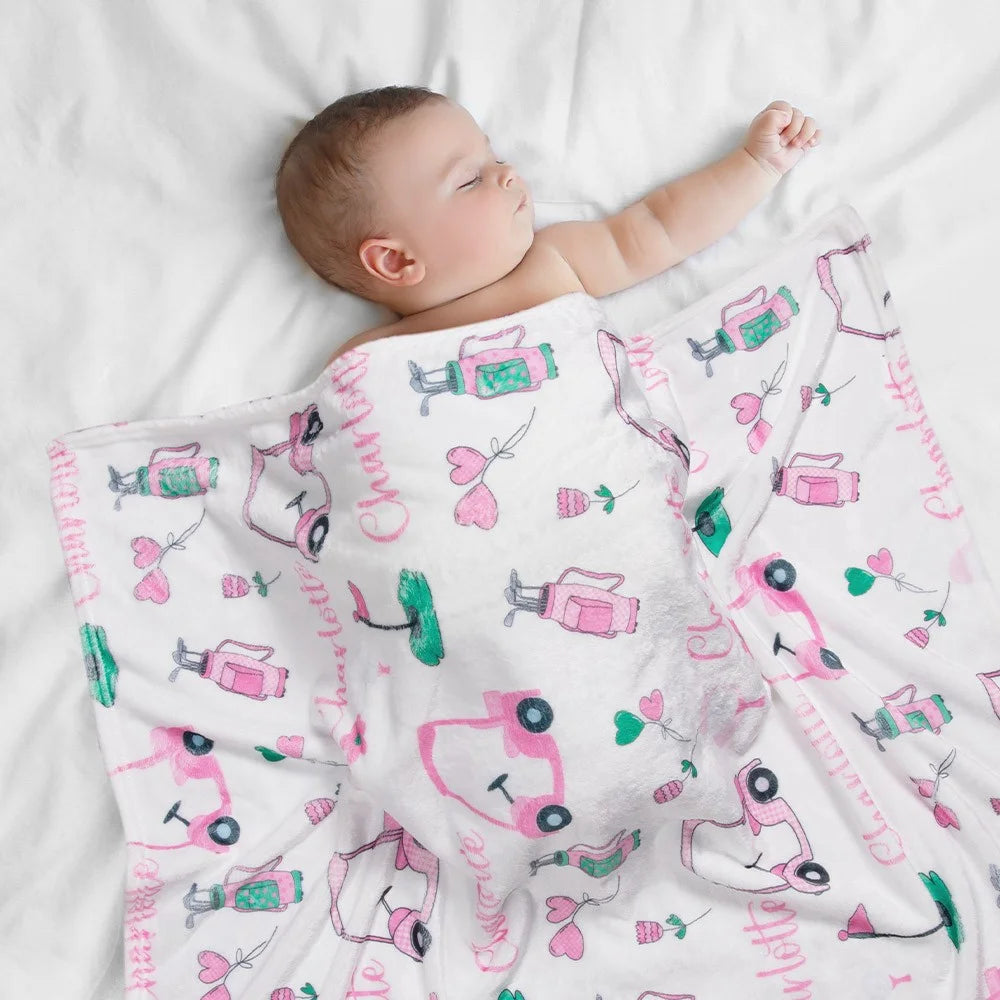 Personalized Golf Swaddle Blanket