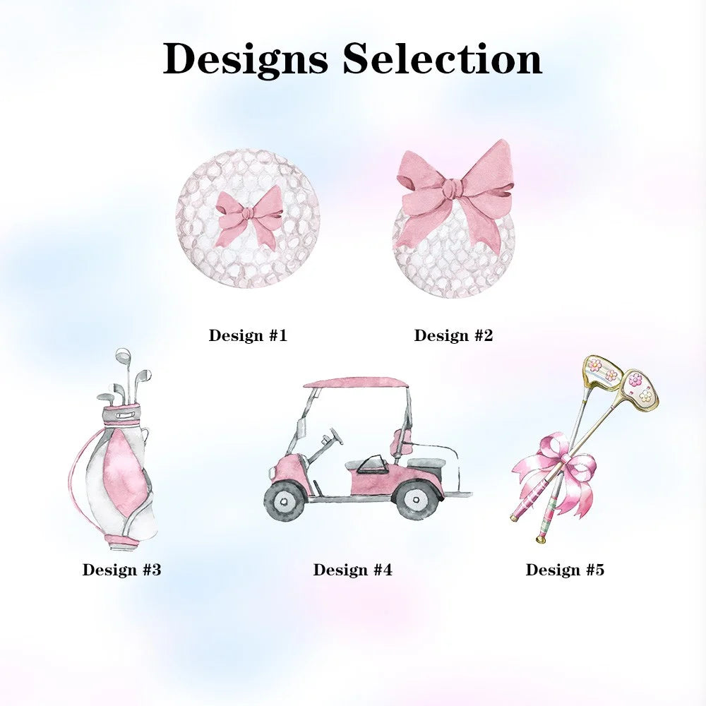 Personalized Pink Coquette Bow Golf Scorecard Holder