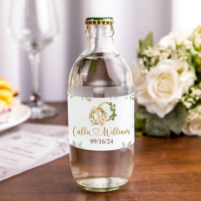 Custom Name Birth Flower & Tree Water Bottle Labels