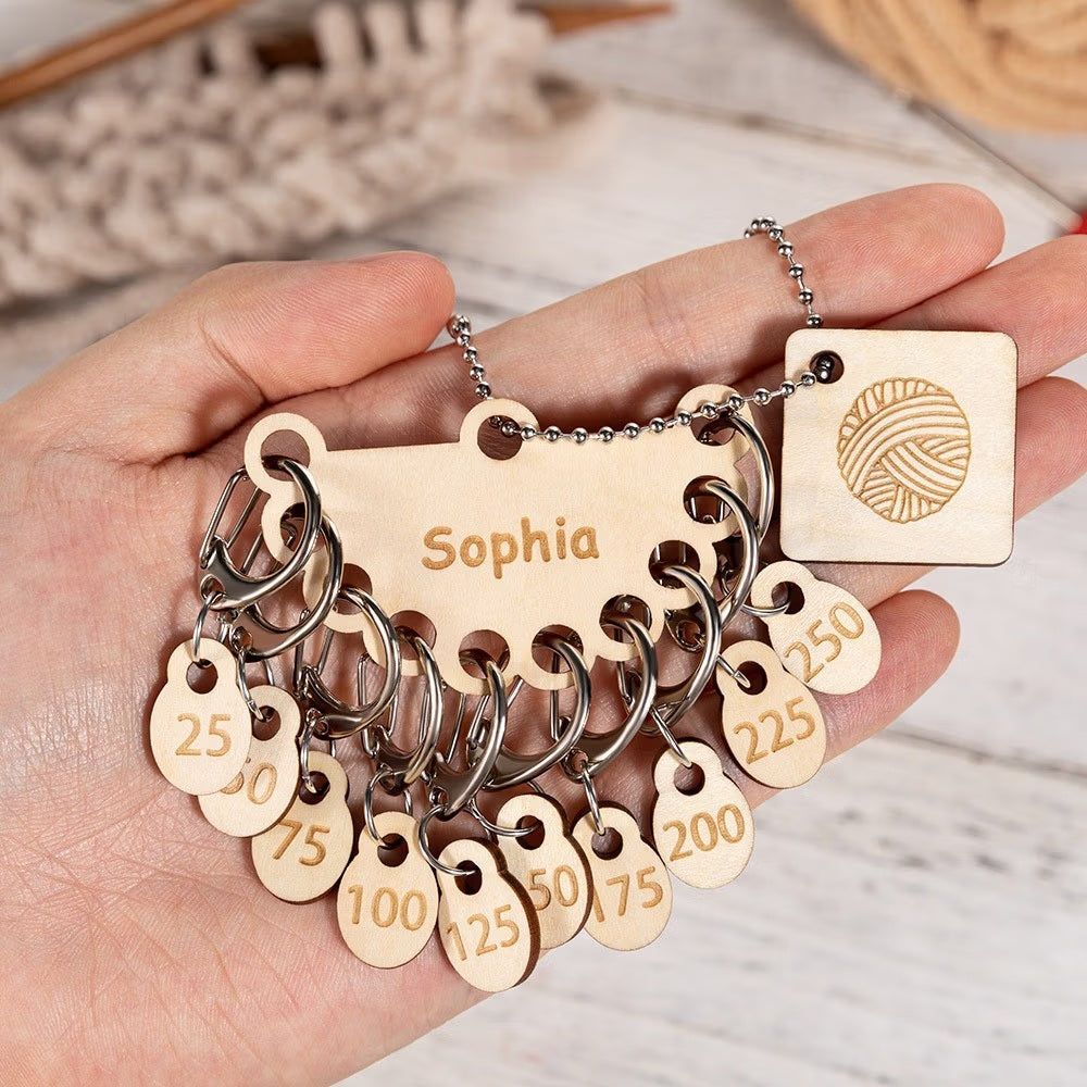 Custom Engraved Crochet Stitch Marker Charms
