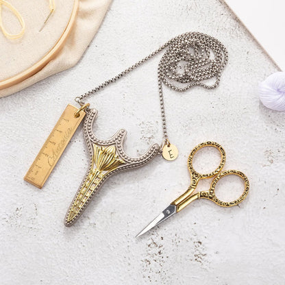 Custom Vintage Tulip Scissors with Necklace Case