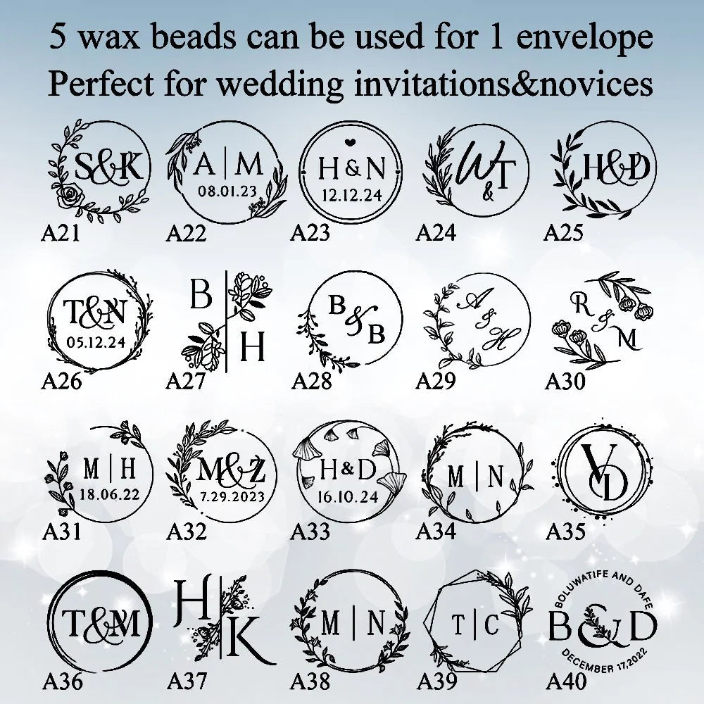 Custom Logo Wax Envelope Seal Stamp Kit