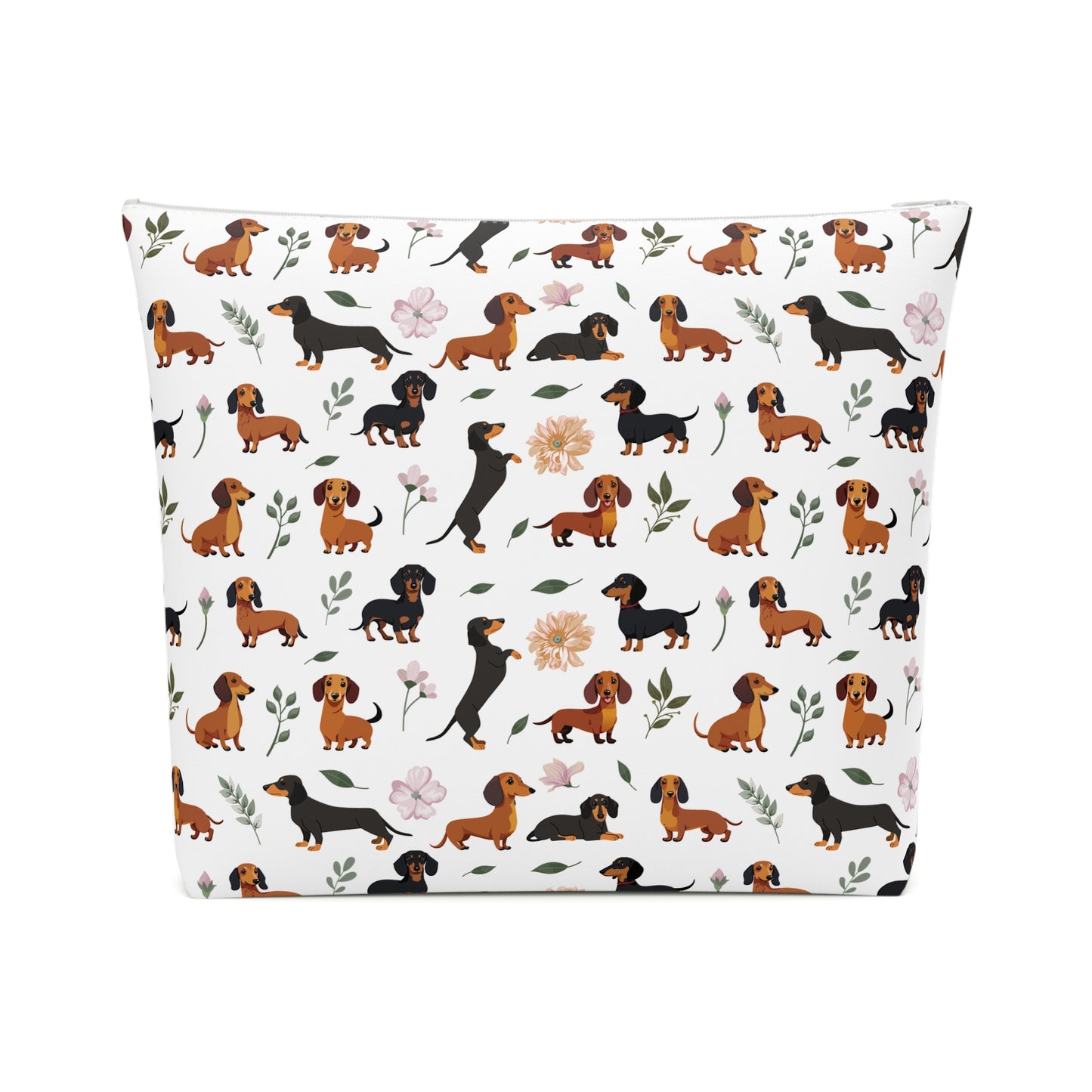 Dachshund Print Cotton Cosmetic Bag/Makeup Organizer/Toiletry Bag