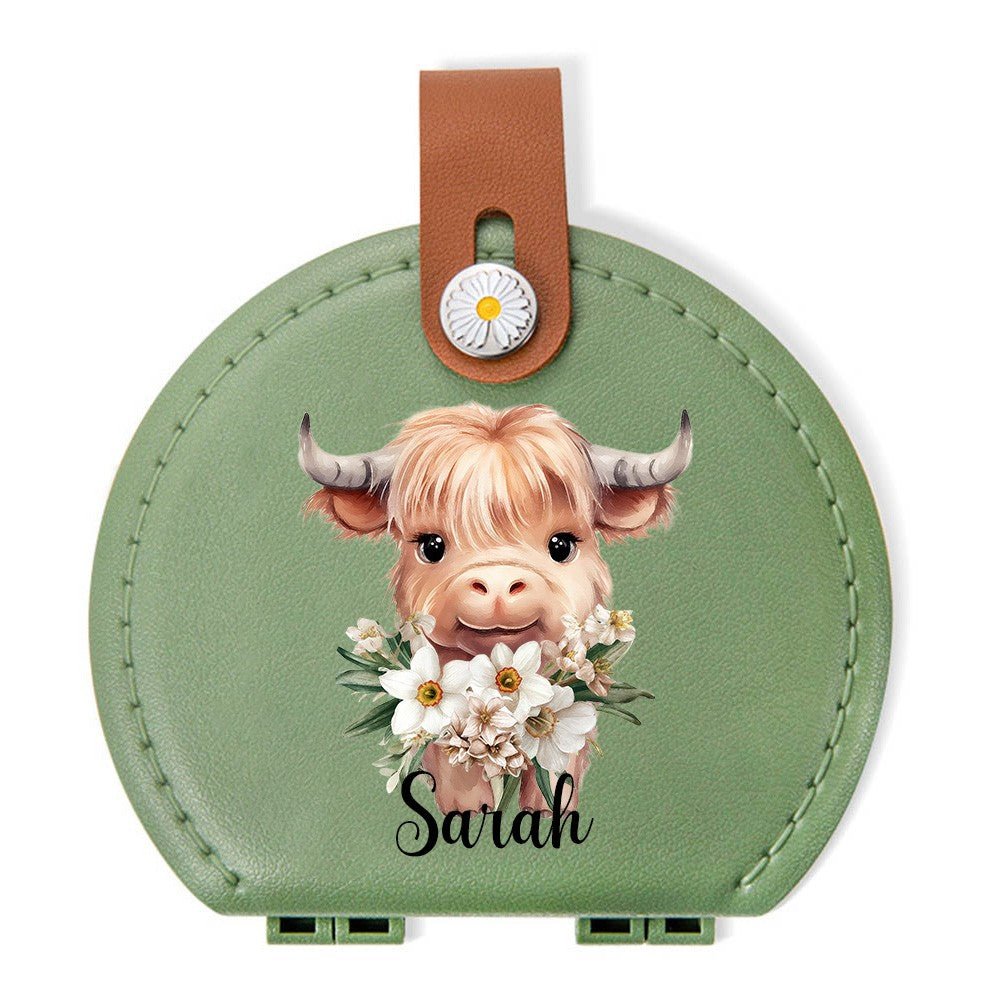 Personalized Highland Cow Sewing Kit with Name and Birth Flower, photo 5