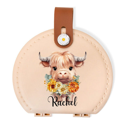 Personalized Highland Cow Sewing Kit with Name and Birth Flower, photo 6