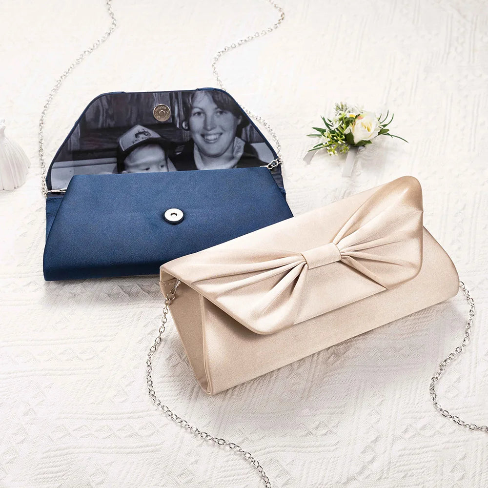 Personalized Bow Tie Clutch with Custom Photo
