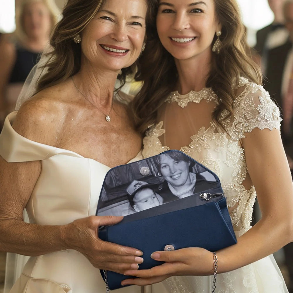 Personalized Bow Tie Clutch with Custom Photo