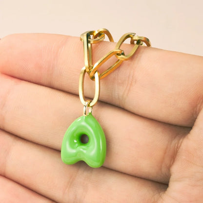 Personalized Color Bubble Letter Bracelet