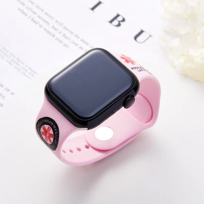 Engraved Medical Alert Silicone Smart Watch Band