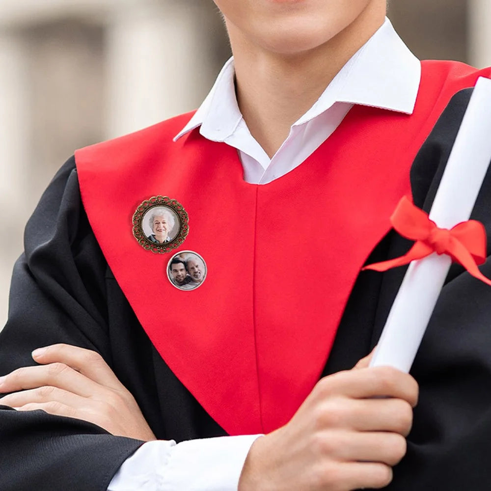 Personalized Memorial Photo Pin for Graduation Caps