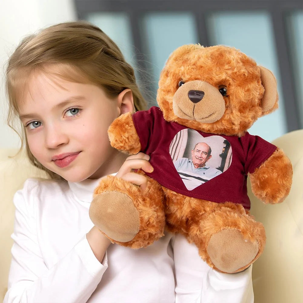 Personalized Photo Plush Stuffed Memory Bear