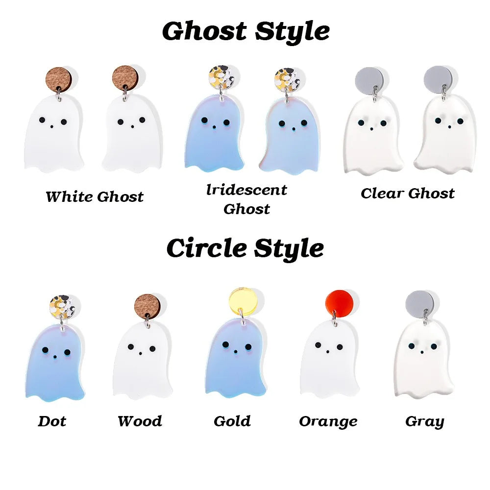 Ghost Acrylic Dangle Earrings
