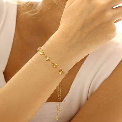 Custom 3D Bubble Letter Name Bracelet