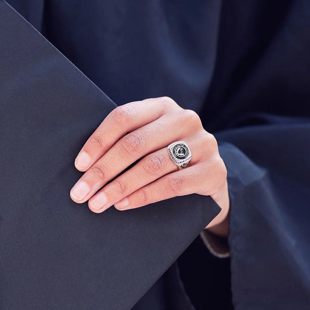 Customized Engraved University Graduation Signet Ring