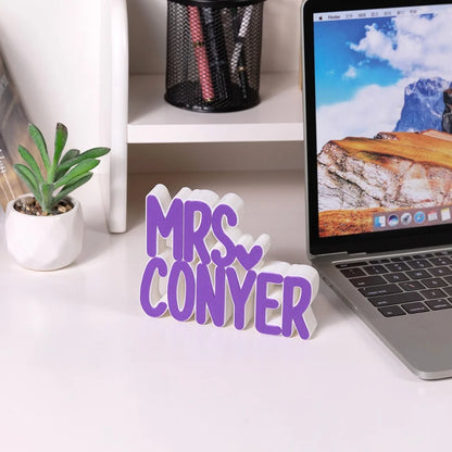 Personalized 3D Colorful Teacher Name Sign
