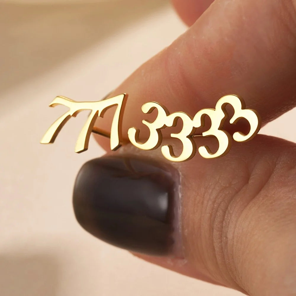 Personalized Tiny Number Earrings