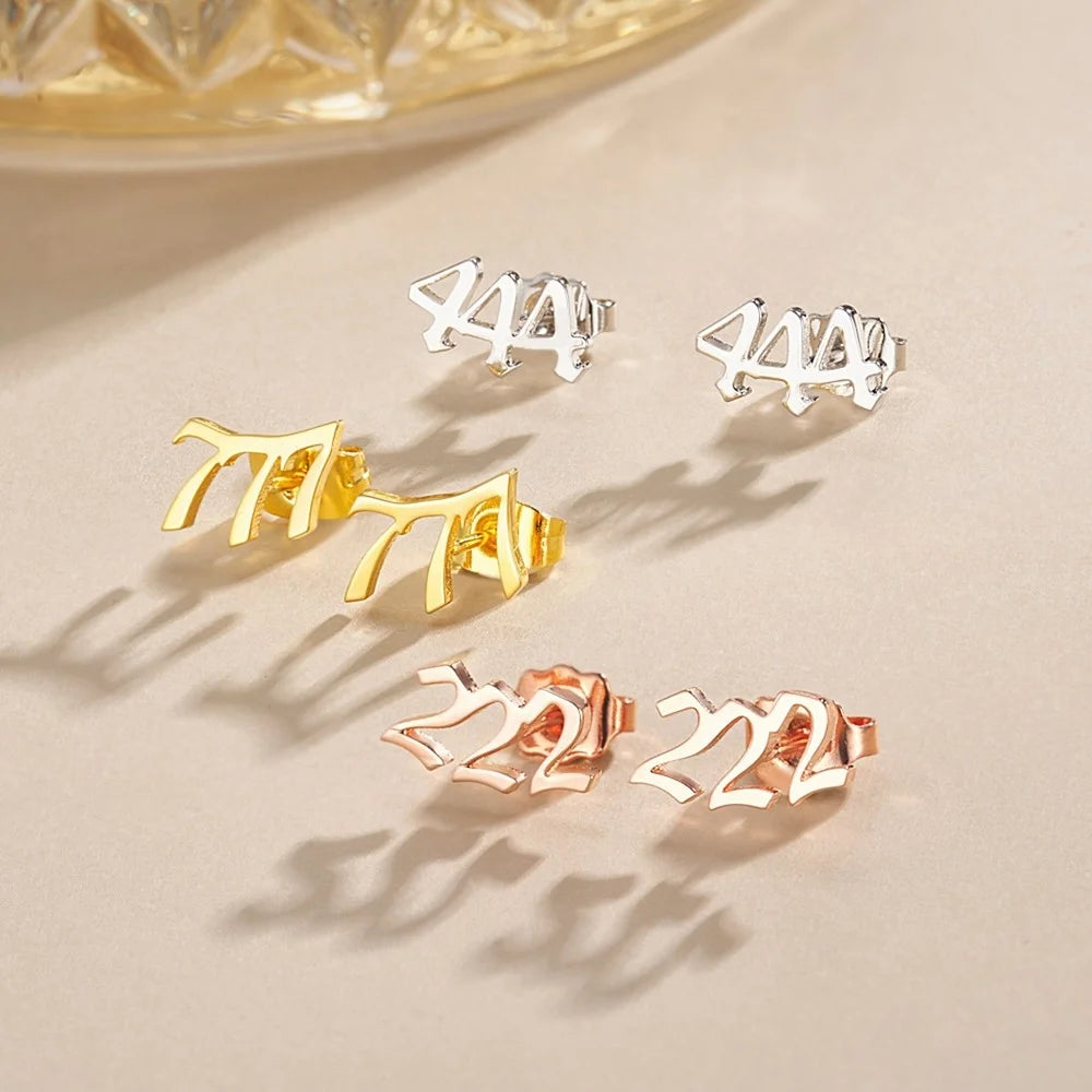Personalized Tiny Number Earrings