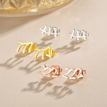 Personalized Tiny Number Earrings
