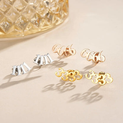 Personalized Tiny Number Earrings