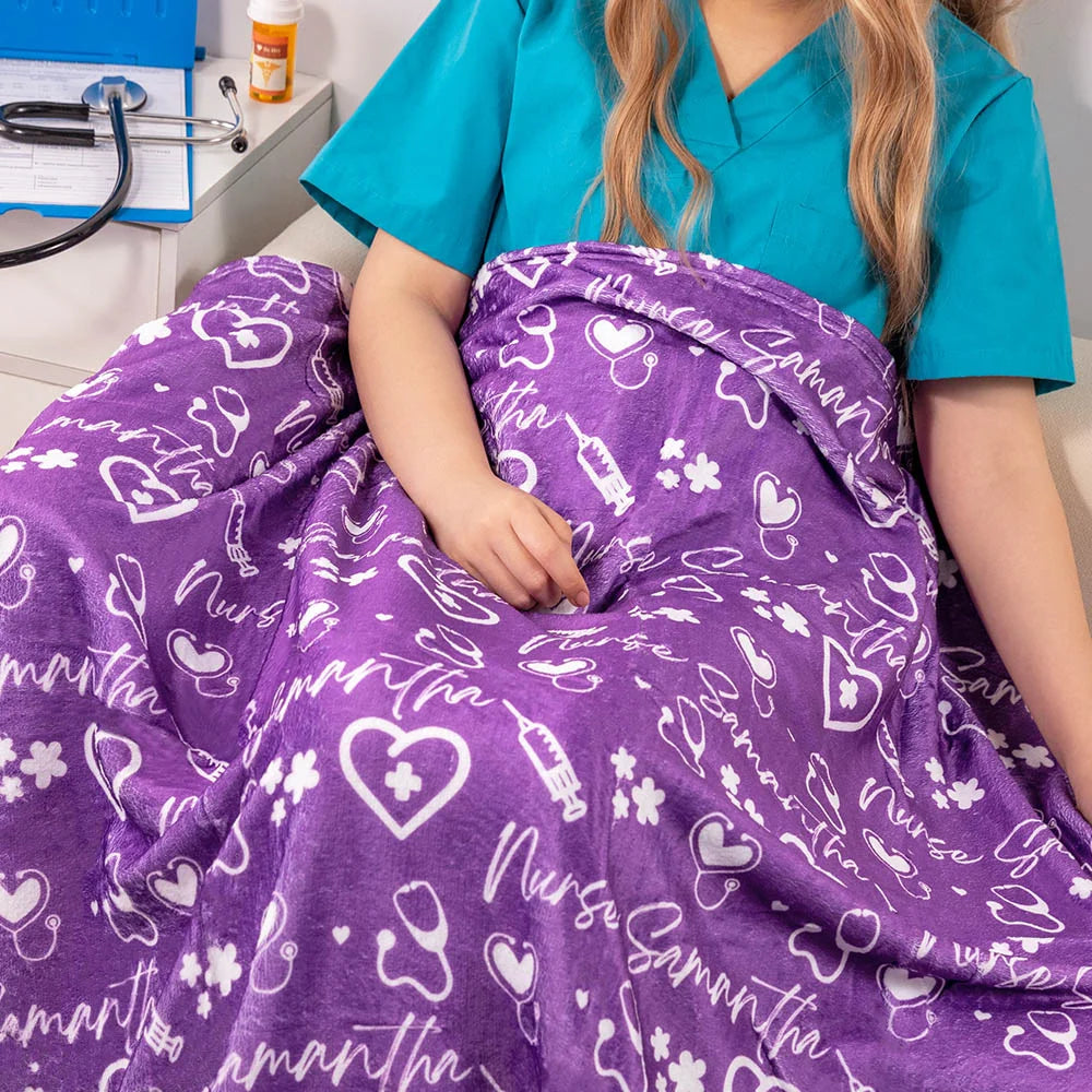 Personalized Name Nurse Blanket