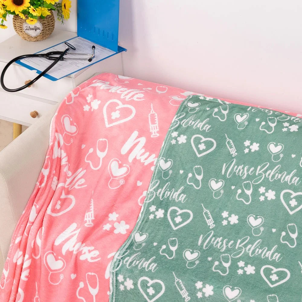 Personalized Name Nurse Blanket