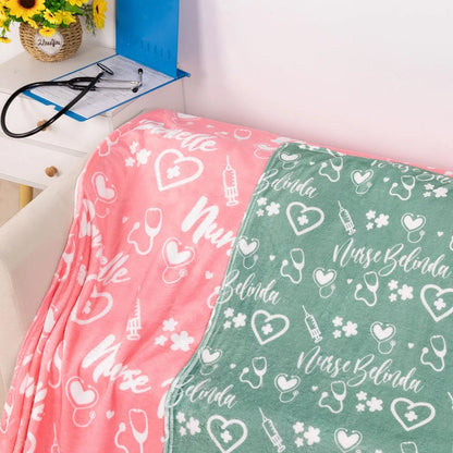 Personalized Name Nurse Blanket
