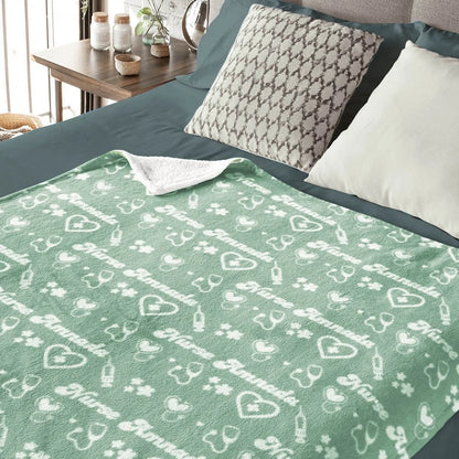 Personalized Name Nurse Blanket