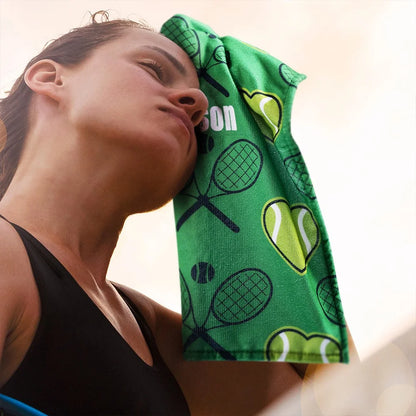 Personalized Microfiber Tennis Towel with Name