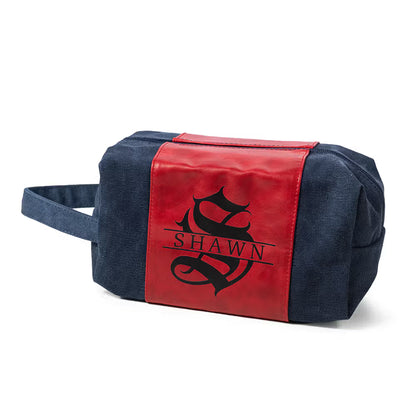 Custom Men’s Toiletry Bag with Name & Initial