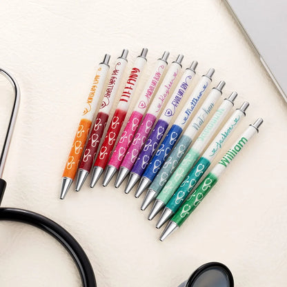 Custom Stethoscope Glitter Gel Pens for Nurses