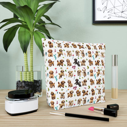 Cockapoo Print Cotton Cosmetic Bag/Makeup Travel Pouch