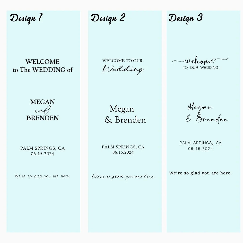 Custom Wedding Decal for Mirror Acrylic Cardboard