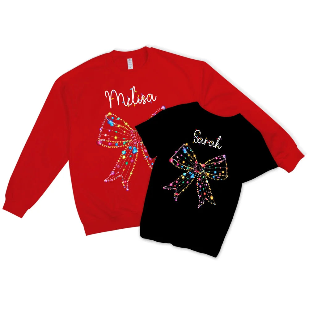 Coquette Christmas Bow Family Shirt/Sweatshirt