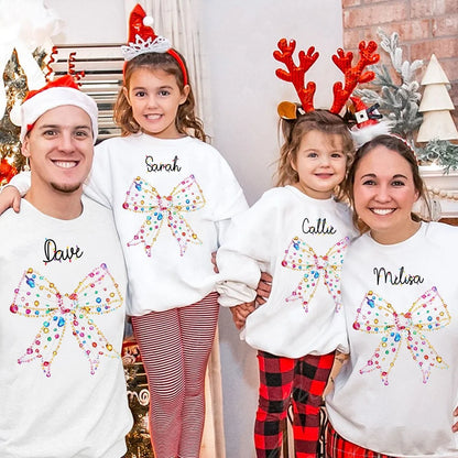Coquette Christmas Bow Family Shirt/Sweatshirt