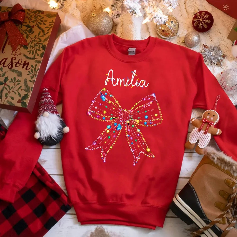 Coquette Christmas Bow Family Shirt/Sweatshirt
