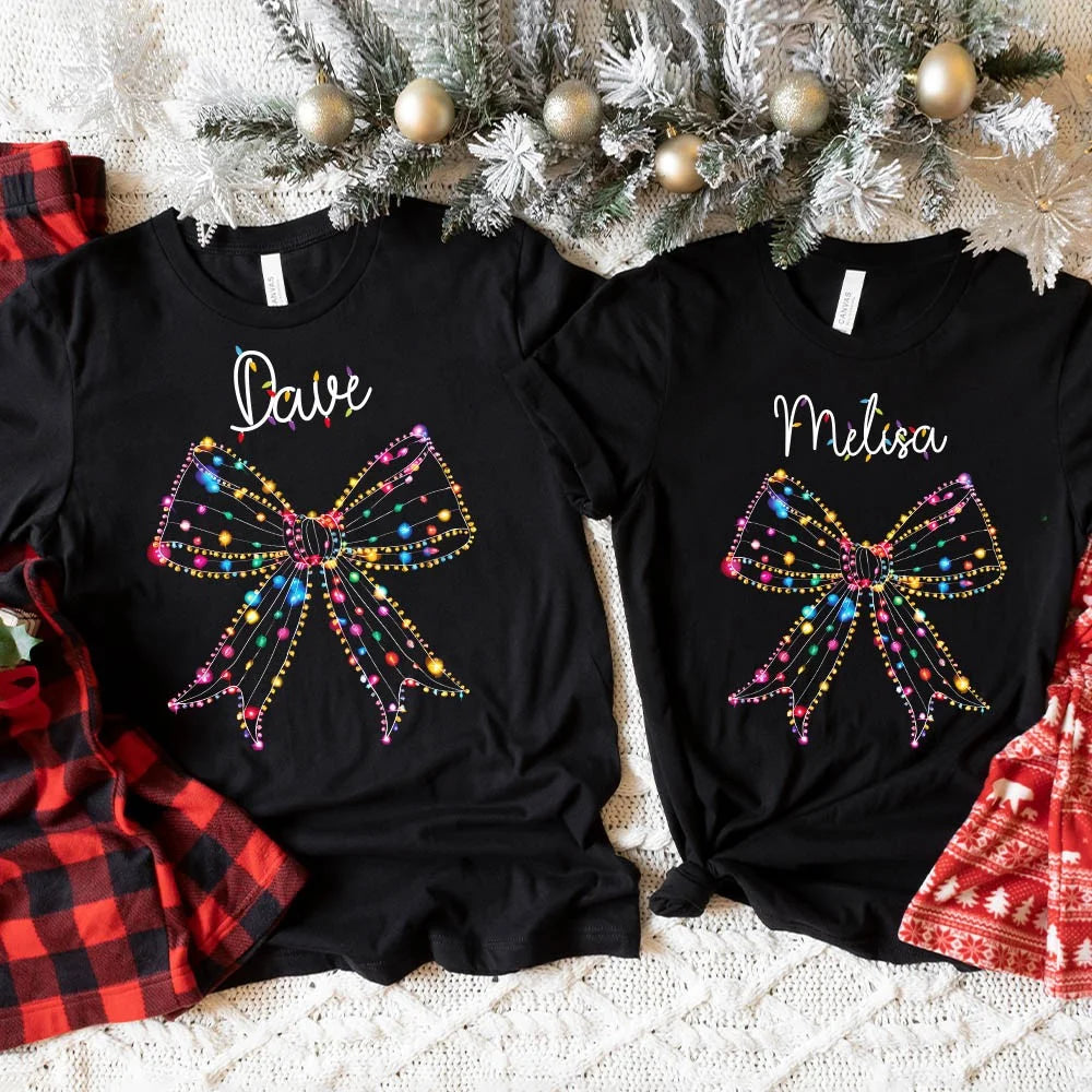 Coquette Christmas Bow Family Shirt/Sweatshirt