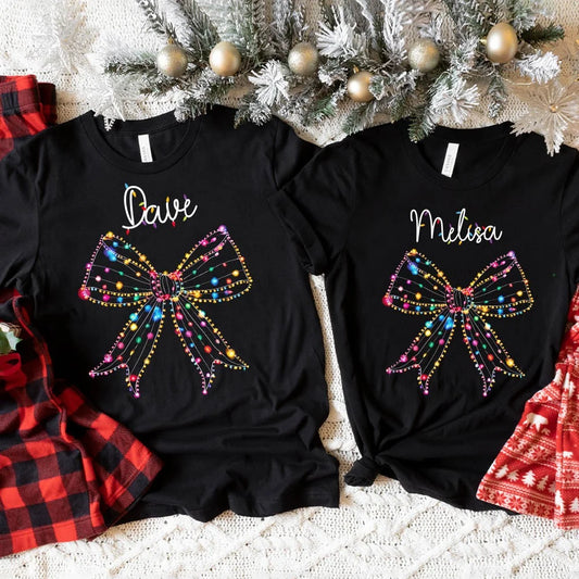 Coquette Christmas Bow Family Shirt/Sweatshirt
