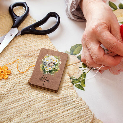 Personalized Birth Flower Needle Box with Name, photo 4