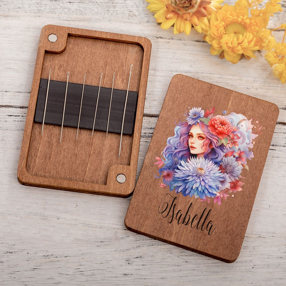 Personalized Birth Flower Needle Box with Name, photo 5