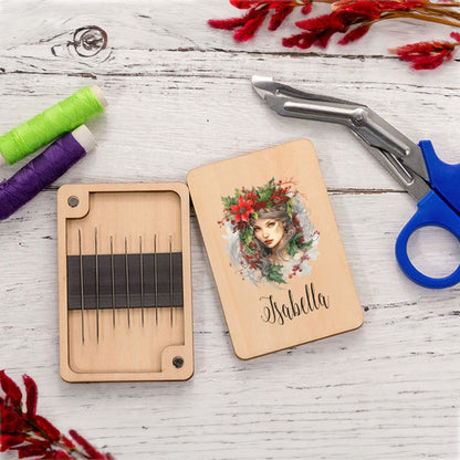 Personalized Birth Flower Needle Box with Name, photo 6