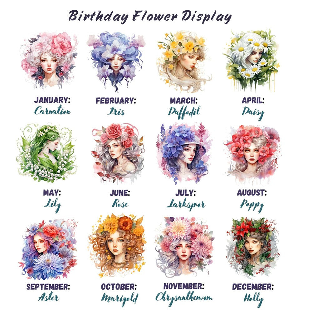 Personalized Birth Flower Needle Box with Name, photo 9