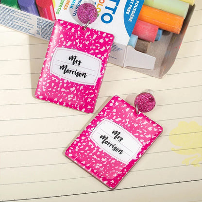 Personalized Name Teacher Earrings