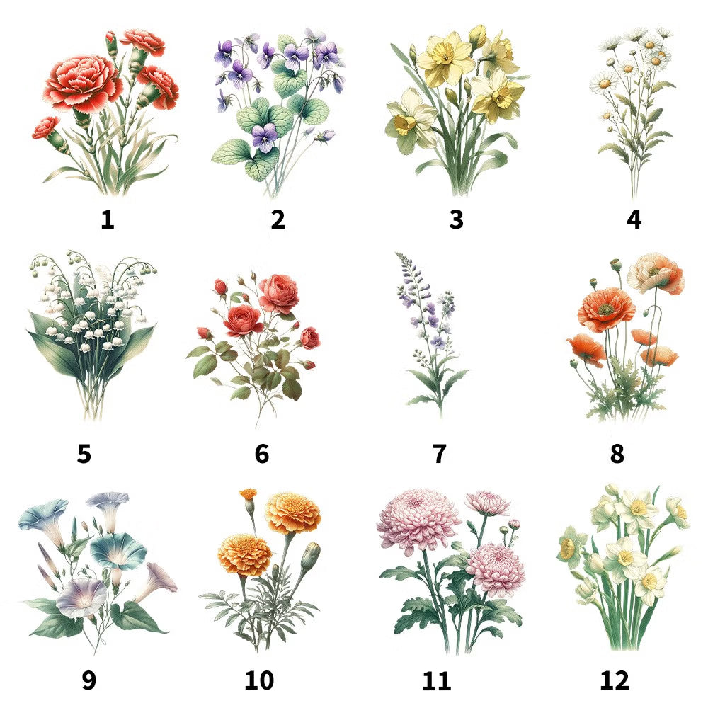 Personalisiertes Notizbuch mit Geburtsblume/Geburtsbaum, Erinnerungstagebuch mit Holzstift, Briefebuch an Enkel/Enkelin, Geschenk für Großeltern