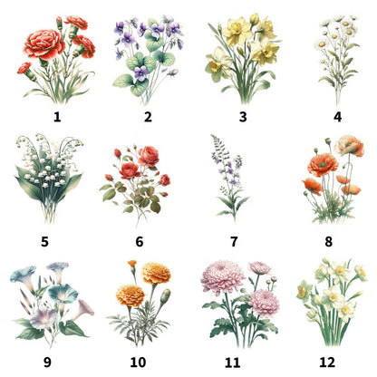 Personalisiertes Notizbuch mit Geburtsblume/Geburtsbaum, Erinnerungstagebuch mit Holzstift, Briefebuch an Enkel/Enkelin, Geschenk für Großeltern
