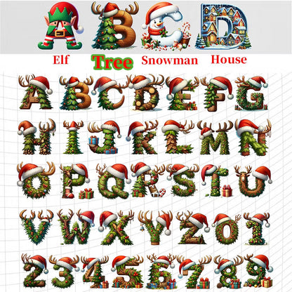 Personalisierter Weihnachtsbaumschmuck mit Initialen und Wunschnamen, Christbaumkugel aus Keramik, Geschenkidee für die Weihnachtszeit
