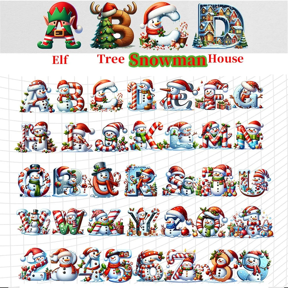 Personalized Name Christmas Themed Gift Bag