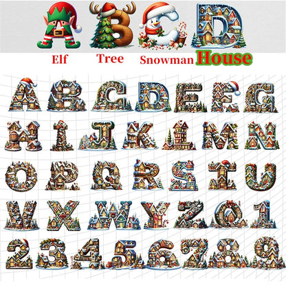 Personalized Name Christmas Themed Gift Bag