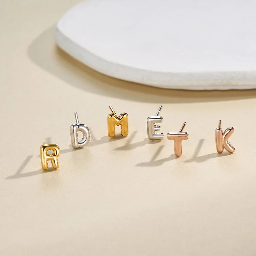 Balloon Initials Stud Earrings